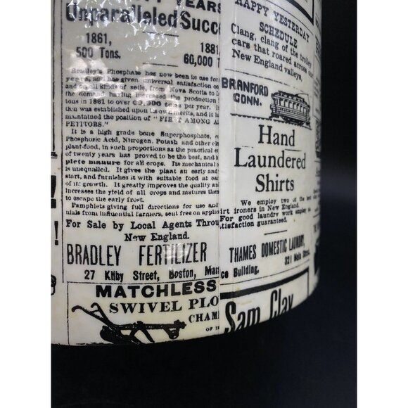 MCM Mad Men Ice Bucket Newspaper Advertising Irvinware USA Black White READ - Picture 12 of 12